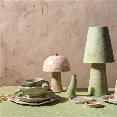 Bütün seramik yay boyama masa lambası